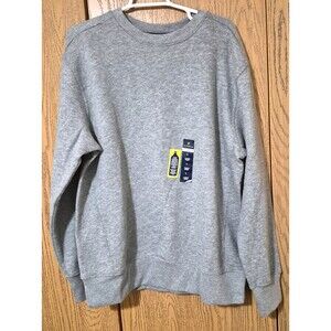 Vively Men's Long Sleeve Grey Pullover Fleece Sweatshirt Size Large NWT